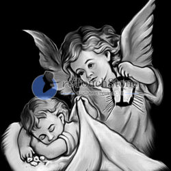 Ангелочек укладывает спать ребёнка